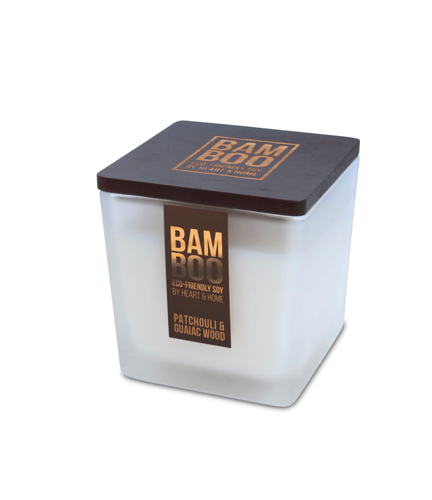 Bamboo Patchouli & Guaiac Wood Large Soy Candle 40 Hours Burn - Crackling Wick