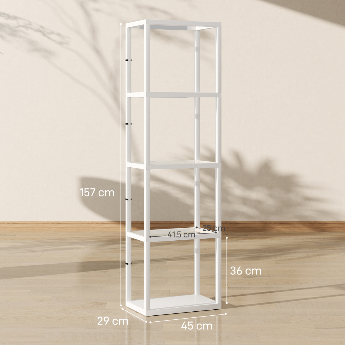 Versatile LED Floor Lamp with Display Shelves & Adjustable Brightness