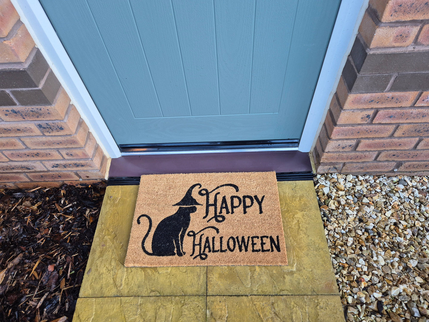 Coir Doormat, 60cm x 40cm - 'Happy Halloween'-3
