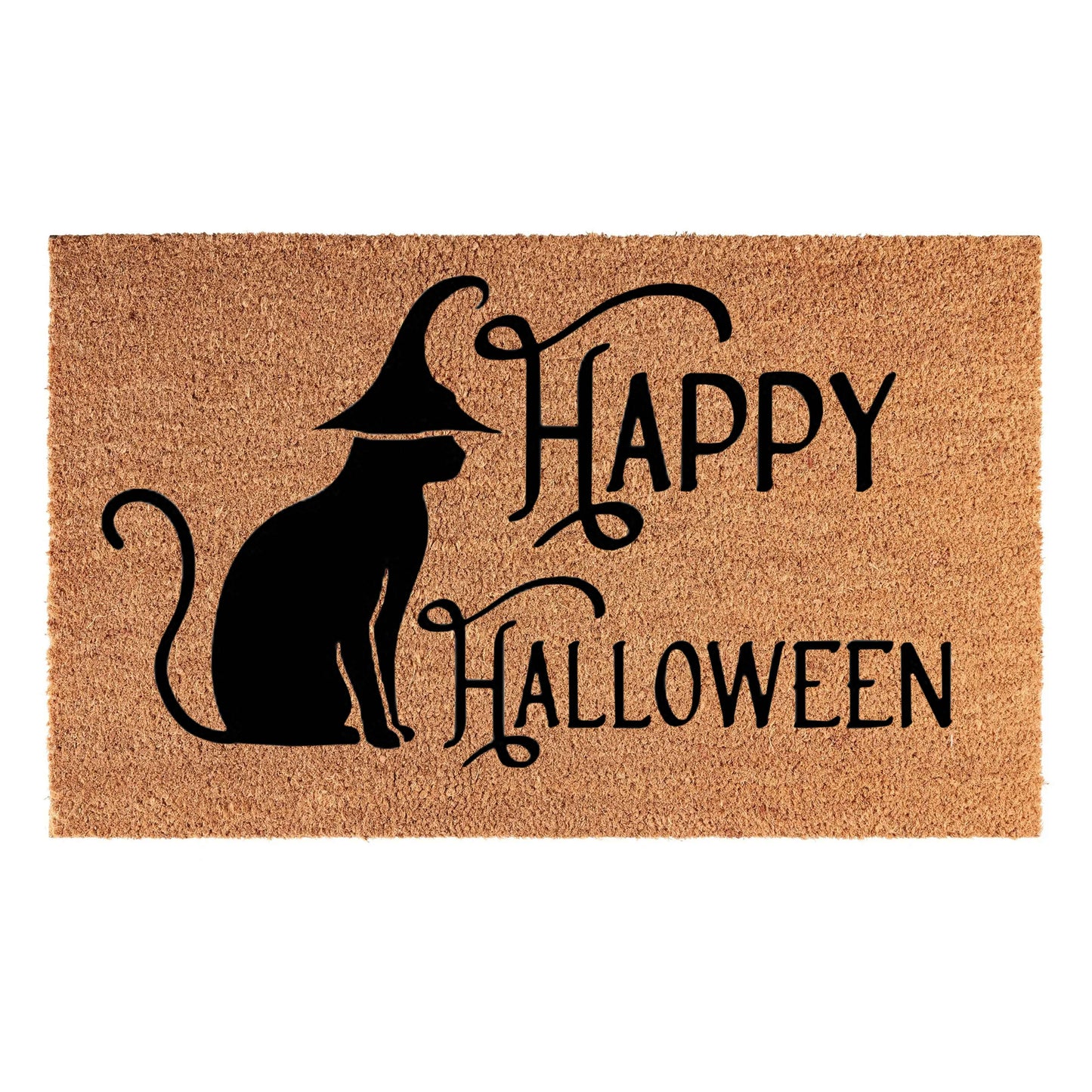 Coir Doormat, 60cm x 40cm - 'Happy Halloween'-0