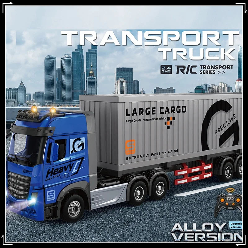 Remote-Controlled Double-Decker Truck with Music & Opening Doors-0