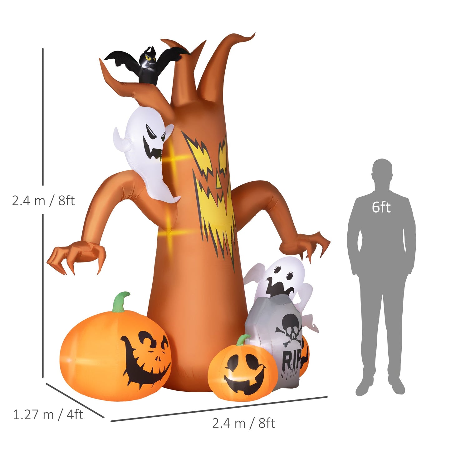 7.9ft Light-Up Halloween Tree Inflatable-2