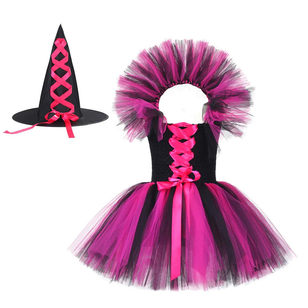 Halloween Witch Costume Set Dress with Hat-1