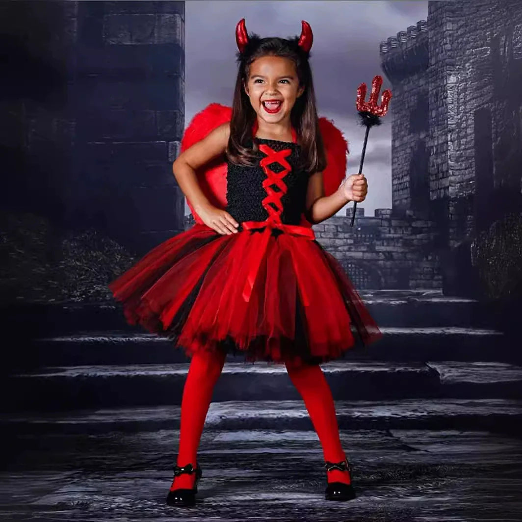 Halloween Witch Costume Set Dress with Hat-3
