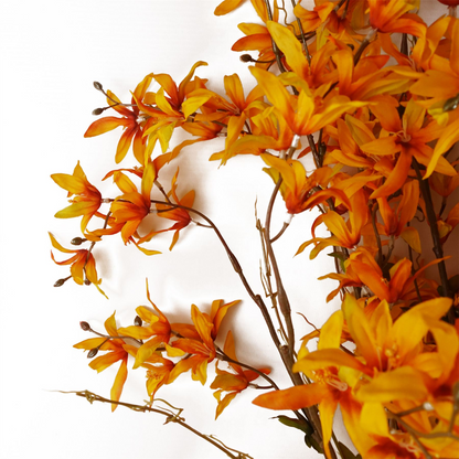 6x 130cm Yellow Blossom Floral Spray Artificial