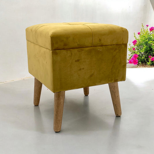YELLOW WOODEN TRUNK