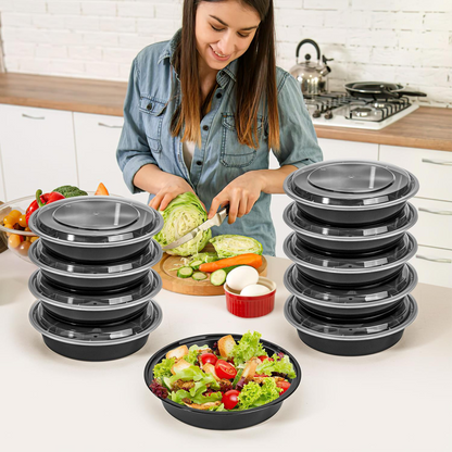 VINSANI ROUND 1 COMPARTMENT MEAL PREP CONTAINERS 1010426 X 2