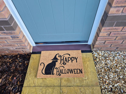 Coir Doormat, 60cm x 40cm - 'Happy Halloween'-3