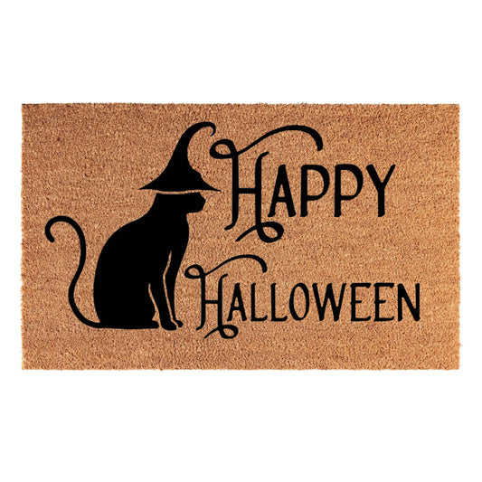 Coir Doormat, 60cm x 40cm - 'Happy Halloween'-0