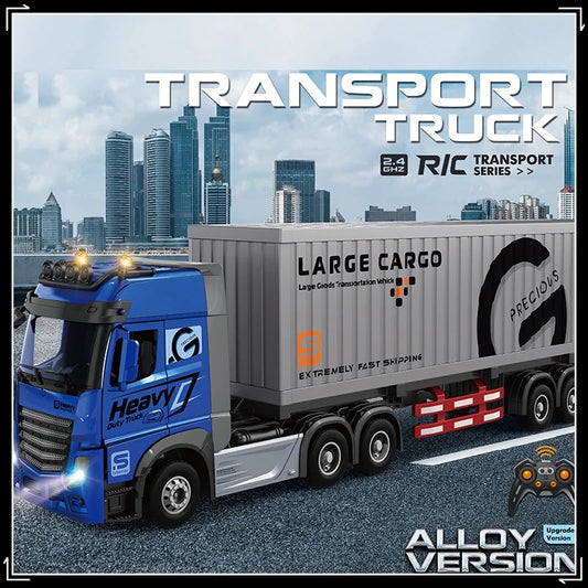 Remote-Controlled Double-Decker Truck with Music & Opening Doors-0