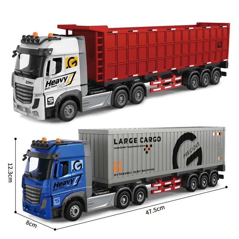 Remote-Controlled Double-Decker Truck with Music & Opening Doors-1