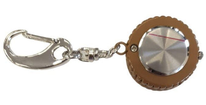 Imperial Key Chain Clock Sandwich Biscuit Silver IMP735- CLEARANCE NEEDS RE-BATTERY