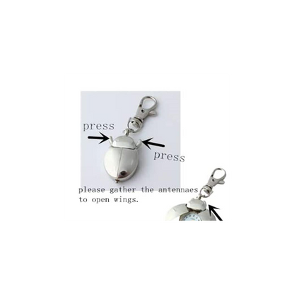 Imperial Key Chain Ladybug Clock Silver IMP746- CLEARANCE UNBOXED NEEDS RE-BATTERY