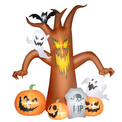7.9ft Light-Up Halloween Tree Inflatable-0