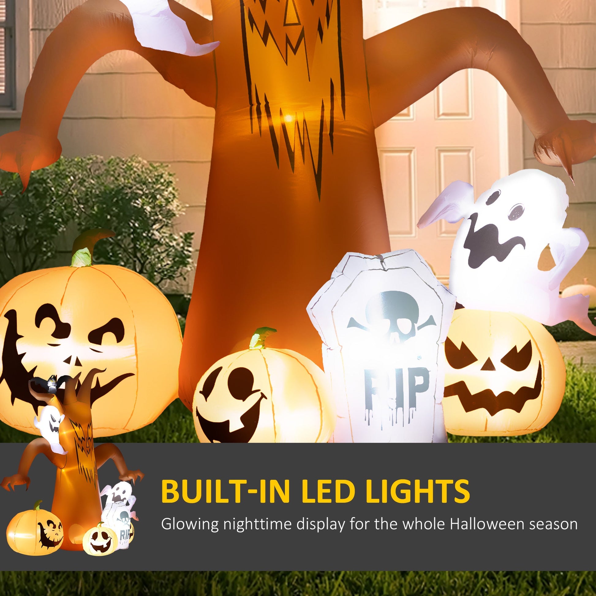 7.9ft Light-Up Halloween Tree Inflatable-3