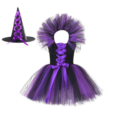 Halloween Witch Costume Set Dress with Hat-2